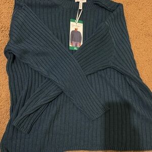 Jessica Simpson Women's Ribbed Sweater - Teal